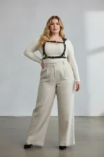 Plus Size Black Women's Belt Corset Style Leather Body Accessory - SH1269 - Image 2