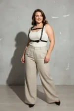 Plus Size Black Women's Belt Corset Style Leather Body Accessory - SH1269 - Image 4