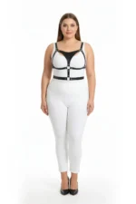 Plus Size Black Women's Harness Set Adjustable Leather Combination Accessory - SH1388