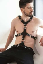 Men's Leather Chest Harness - SHM212 - Image 2