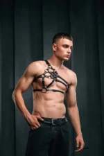 Men's One-Shoulder Leather Harness - SHM224
