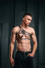 Men's One-Shoulder Leather Harness - SHM224 - Image 2