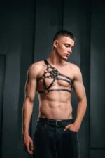 Men's One-Shoulder Leather Harness - SHM224 - Image 3
