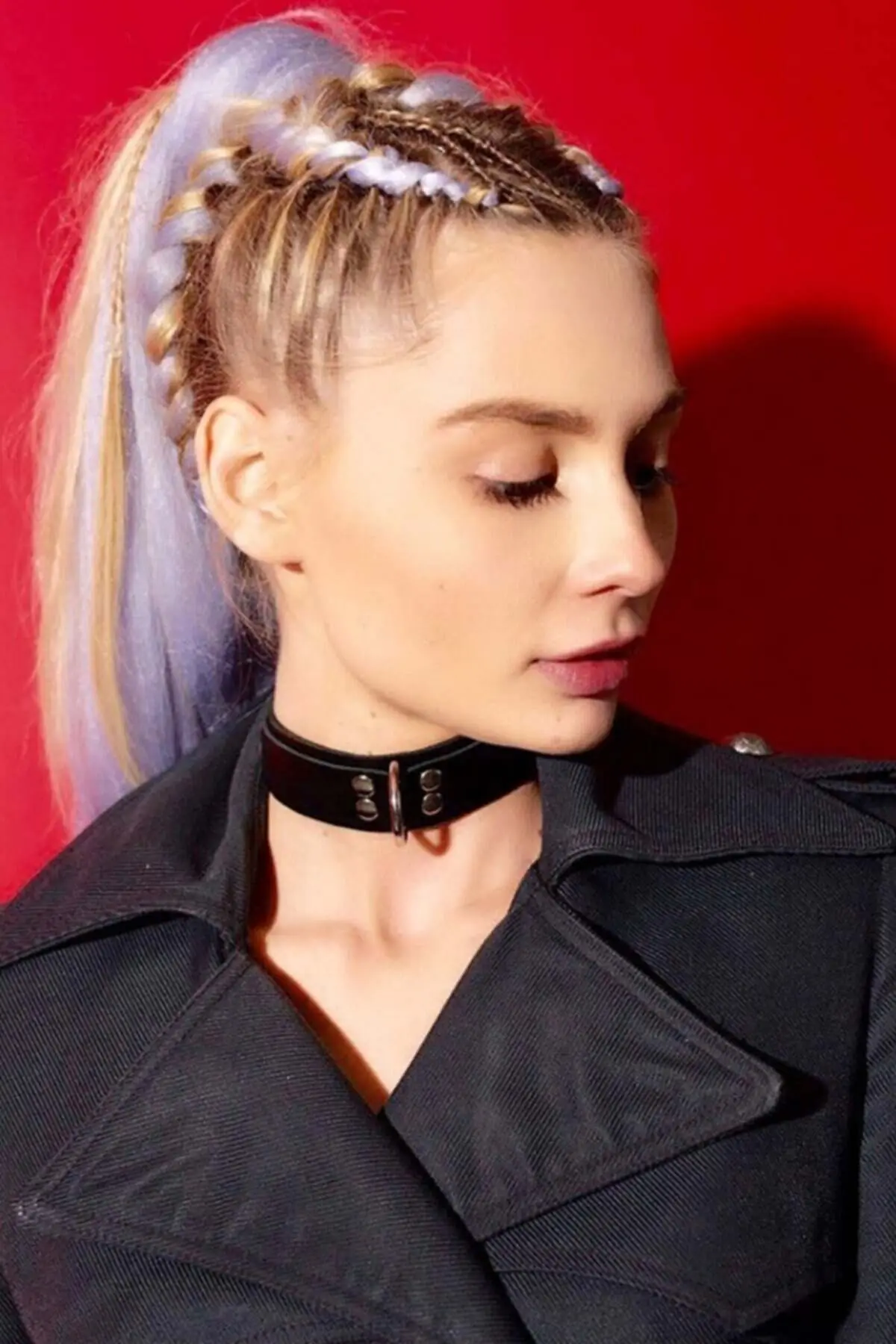 Women's Adjustable Cool Stylish Leather Choker Leash - SH682